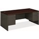 HON 38000 H38180 Pedestal Desk - 72" x 30"29.5" - 4 x Box, File Drawer(s) - Double Pedestal - Waterfall Edge - Finish: Charcoal