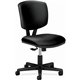 HON Volt Chair - Black Bonded Leather Seat - Black Bonded Leather Back - Black Frame - Low Back - 5-star Base - Black