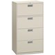 HON Brigade 600 H674 Lateral File - 30" x 18"53.3" - 4 Drawer(s) - Finish: Light Gray