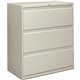 HON Brigade 800 H883 Lateral File - 36" x 18"40.9" - 3 Drawer(s) - Finish: Light Gray