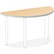 HON Build Series Half-round Tabletop - For - Table TopHalf Round Top - 25" to 34" Adjustment x 60" Width x 30" Depth - Natural M