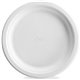 Chinet Classic 8-3/4" Round Molded Plates - Food - Disposable - Microwave Safe - White - Molded Fiber, Paper Body - 125 / Pack
