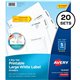 Avery Big Tab Tab Divider - 100 x Divider(s) - 5 - 5 Tab(s)/Set - 8.5" Divider Width x 11" Divider Length - 3 Hole Punched - Whi