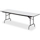 Iceberg Premium Wood Laminate Folding Table - For - Table TopGray, Melamine Top x 96" Table Top Width x 30" Table Top Depth - 1 