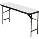 Iceberg Premium Wood Laminate Folding Table - For - Table TopGray Rectangle, Melamine Top - Traditional Style - 500 lb Capacity 