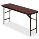Iceberg Premium Wood Laminate Folding Table - For - Table TopMelamine Rectangle Top - Traditional Style - 500 lb Capacity - 72" 