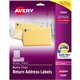 Avery Easy Peel Return Address Labels - 2/3" Width x 1 3/4" Length - Permanent Adhesive - Rectangle - Laser - Clear - Film - 60 