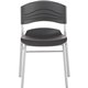 Iceberg CafeWorks Cafe Chairs, 2-Pack - Black Polyethylene Seat - Polyethylene Back - Powder Coated Steel Frame - Four-legged Ba
