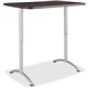 Iceberg Walnut Top Sit-to-Stand Table - For - Table TopThermofused Melamine (TFM) Rectangle Top - Arch Base - 2 Legs - Adjustabl