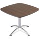 Iceberg iLand 29"H Square Hospitality Table - For - Table TopSquare Top - Powder Coated Silver Base - Contemporary Style - 36" T