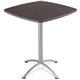 Iceberg iLand 42"H Square Bistro Table - For - Table TopSquare Top - Powder Coated Silver Base - Contemporary Style - 36" Table 