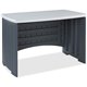 Iceberg Dent and Scratch Resistant Computer Desk - For - Table TopSilver Rectangle Top - Charcoal Gray Base - 30" Height x 46" W