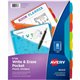 Avery Write & Erase 8-Tab Plastic Dividers, Pockets, Brights (16103) - Multicolor - Plastic - 2