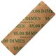ICONEX Color-coded Flat Coin Wrappers - Total $5.0 in 10¢ Denomination - Color Coded, Sturdy - Kraft Paper - Green - 1000 / Pack