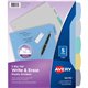 Avery Big Tab Write & Erase Durable Dividers, 5 Multicolor Tabs - 5 x Divider(s) - 5 Write-on Tab(s) - 5 - 5 Tab(s)/Set - 8.5" D