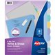 Avery Big Tab Write & Erase Durable Plastic Dividers, 8 Multicolor Tabs, 1 Set - 8 x Divider(s) - Write-on Tab(s) - 8 - 8 Tab(s)