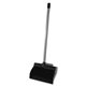 LobbyMaster Dustpan - 12" Wide - Polyvinyl Chloride (PVC), Handle - Black, Silver - 1 Each