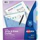 Avery Write & Erase Pocket Dividers - 8 x Divider(s) - 8 Write-on Tab(s) - 8 - 8 Tab(s)/Set - 9.3" Divider Width x 11.13" Divide