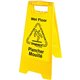 Impact English/Spanish Wet Floor Sign - 6 / Carton - Caution Wet Floor Print/Message - 1" Width x 24.6" Height - Rectangular Sha
