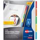 Avery Easy View Plastic Dividers - 5 x Divider(s) - 5 - 5 Tab(s)/Set - 8.5" Divider Width x 11" Divider Length - 3 Hole Punched 