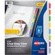 Avery Easy View Plastic Dividers - 8 x Divider(s) - 8 - 8 Tab(s)/Set - 8.5" Divider Width x 11" Divider Length - 3 Hole Punched 