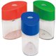 Integra Assorted Color Oval Plastic Sharpeners - Handheld - 1 Hole(s) - Plastic - Assorted - 1 Each