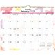 At-A-Glance WatercolorsWall Calendar - Medium Size - Julian Dates - Monthly - 12 Month - January 2024 - December 2024 - 1 Month 
