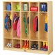 Jonti-Craft Rainbow Accents 5 Section Coat Locker - 5 Compartment(s) - 50.5" Height x 48" Width x 15" Depth - Double Hook, Durab