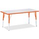 Jonti-Craft Berries Orange Edge Rectangle Table - For - Table TopRectangle Top - Adjustable Height - 11" to 15" Adjustment - 60"