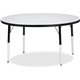 Jonti-Craft Berries Adult Height Color Edge Round Table - For - Table TopBlack Round, Laminated Top - Four Leg Base - 4 Legs - A