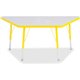Jonti-Craft Berries Elementary Height Prism Edge Trapezoid Table - For - Table TopLaminated Trapezoid, Yellow Top - Four Leg Bas