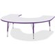 Jonti-Craft Berries Elementary Height Prism Edge Horseshoe Table - For - Table TopLaminated Horseshoe-shaped, Purple Top - Four 
