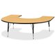 Jonti-Craft Berries Elementary Black Edge Horseshoe Table - For - Table TopBlack Oak Horseshoe-shaped, Laminated Top - Four Leg 