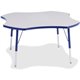 Jonti-Craft Berries Prism Four-Leaf Student Table - For - Table TopGray, Laminated Top - Four Leg Base - 4 Legs - Adjustable Hei