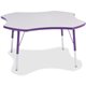 Jonti-Craft Berries Prism Four-Leaf Student Table - For - Table TopLaminated, Purple Top - Four Leg Base - 4 Legs - Adjustable H