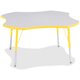Jonti-Craft Berries Prism Four-Leaf Student Table - For - Table TopLaminated, Yellow Top - Four Leg Base - 4 Legs - Adjustable H