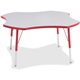 Jonti-Craft Berries Prism Four-Leaf Student Table - For - Table TopLaminated, Red Top - Four Leg Base - 4 Legs - Adjustable Heig