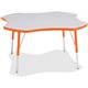 Jonti-Craft Berries Prism Four-Leaf Student Table - For - Table TopLaminated, Orange Top - Four Leg Base - 4 Legs - Adjustable H
