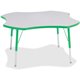 Jonti-Craft Berries Prism Four-Leaf Student Table - For - Table TopGreen, Laminated Top - Four Leg Base - 4 Legs - Adjustable He