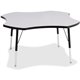 Jonti-Craft Berries Prism Four-Leaf Student Table - For - Table TopBlack, Laminated Top - Four Leg Base - 4 Legs - Adjustable He