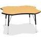 Jonti-Craft Berries Adult Black Edge Four-leaf Table - For - Table TopBlack Oak, Laminated Top - Four Leg Base - 4 Legs - Adjust