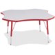 Jonti-Craft Berries Elementary Height Prism Four-Leaf Table - For - Table TopLaminated, Red Top - Four Leg Base - 4 Legs - Adjus