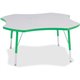 Jonti-Craft Berries Elementary Height Prism Four-Leaf Table - For - Table TopGreen, Laminated Top - Four Leg Base - 4 Legs - Adj
