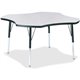 Jonti-Craft Berries Elementary Height Prism Four-Leaf Table - For - Table TopBlack, Laminated Top - Four Leg Base - 4 Legs - Adj