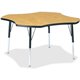 Jonti-Craft Berries Elementary Black Edge Four-leaf Table - For - Table TopBlack Oak, Laminated Top - Four Leg Base - 4 Legs - A