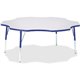 Jonti-Craft Berries Prism Six-Leaf Student Table - For - Table TopGray, Laminated Top - Four Leg Base - 4 Legs - Adjustable Heig