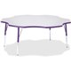 Jonti-Craft Berries Prism Six-Leaf Student Table - For - Table TopLaminated, Purple Top - Four Leg Base - 4 Legs - Adjustable He