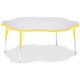 Jonti-Craft Berries Prism Six-Leaf Student Table - For - Table TopLaminated, Yellow Top - Four Leg Base - 4 Legs - Adjustable He
