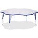 Jonti-Craft Berries Elementary Height Prism Six-Leaf Table - For - Table TopBlue, Laminated Top - Four Leg Base - 4 Legs - Adjus