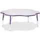 Jonti-Craft Berries Elementary Height Prism Six-Leaf Table - For - Table TopLaminated, Purple Top - Four Leg Base - 4 Legs - Adj